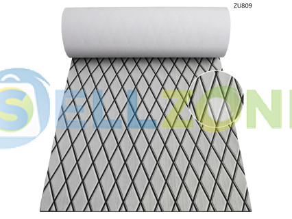 Πατάκι καταστρώματος από αφρό EVA - γκρι ρόμβος για σκάφη/γιοτ - ZU809